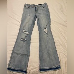 Fashion Nova Flare Jeans, Size 11, light wash (NEW)